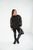 Женское платье туника из микро дайвинга с начесом цвет черный р.46/50 446212 446212 фото