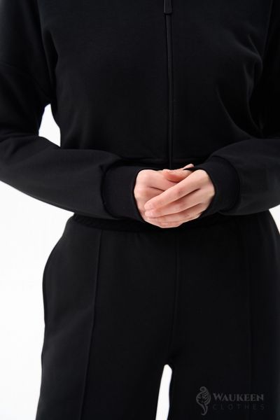 Жіночий костюм двійка колір чорний р.L 454286 454286 фото