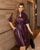 Жіноча вільна сукня з екошкіри кольору марсала 374373 382413 фото