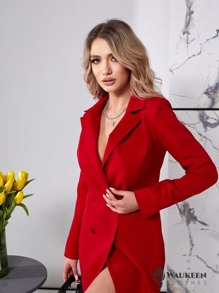 Женское платье-пиджак цвет красный р.XL 452507 452507 фото