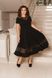 Женское нарядное платье с кружевами черного цвета р.52/54 382016 382016 фото 1