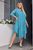 Жіноча сукня із софту колір бірюзовий-малина р.50/52 453421 453421 фото