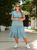 Жіноча сукня вільного крою колір ментоловий р.50/52 437154 437154 фото