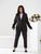 Жіночий брючний костюм чорного кольору на підкладці розмір р.48 372868 378590 фото