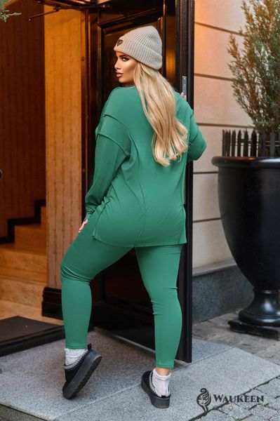 Жіночий прогулянковий костюм колір зелений р.48/50 444327 444327 фото