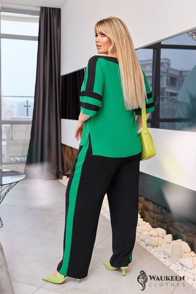 Жіночий костюм-двійка колір зелений р.50/52 453244 453244 фото