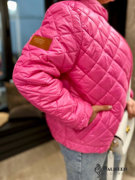 Жіноча тепла куртка колір рожевий р.42/44 451112 451112 фото