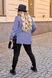 Жіночий піджак на підкладці з накладними кишенями голубий р.48/50 384656 384662 фото 2