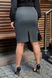 Женская классическая прямая юбка с разрезом цвет графит р.60/62 441905 441905 фото 1