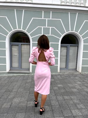 Жіноча сукня з рукавом рожевого кольору р.L 385645 385645 фото