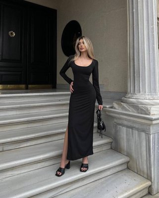 Жіноча сукня приталеного крою колір чорний р.42/44 449112 449112 фото