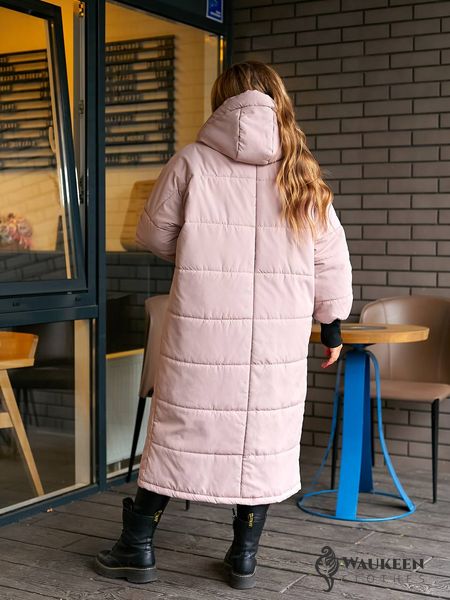 Женская тёплая зимняя куртка бежевого цвета р.54/56 377577 377577 фото