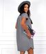 Женское льняное платье свободного кроя серого цвета р.46/48 359099 359097 фото 2