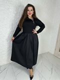 Жіноча сукня вільного крою колір чорний р.46/48 449618 449618 фото