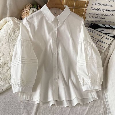 Женская рубашка из коттона цвет белый р.42/44 459832 459832 фото