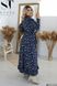 Жіноче плаття із софту синього кольору з квітковим принтом р.48/50 431362 431362 фото 3