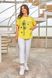Жіноча льняна блуза колір жовтий р.46/48 433018 433018 фото 4