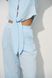 Женский муслиновый костюм-двойка цвет светло-голубой р.S 459114 459114 фото 3