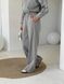 Жіночий костюм з брюками палаццо колір сірий р.42/44 454396 454396 фото 6