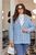 Женский пиджак с накладными карманами цвет голубой р.48/50 451110 451110 фото