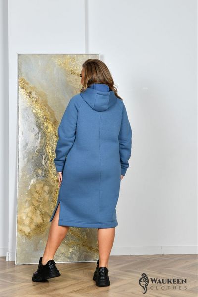 Жіноча сукня у спортивному стилі колір джинс р.56 448280 448280 фото