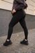 Жіночий костюм двійка з лосінами колір чорний-графіт р.50/52 444881 444881 фото 2