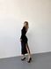 Жіноча сукня міді з велюру колір чорний р.42/44 446392 446392 фото 6
