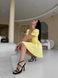 Жіноча сукня міні з мусліну колір жовтий р.42 459486 459486 фото 2