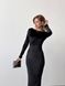 Жіноча сукня міді з велюру колір чорний р.42/44 446392 446392 фото 2