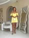 Жіноча сукня міні з мусліну колір жовтий р.42 459486 459486 фото 1