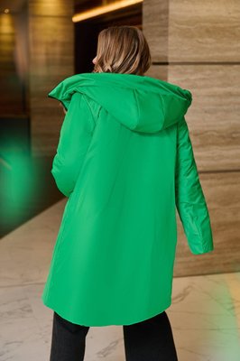 Жіноча двостороння куртка чорно-зеленого кольору розмір 50/52 382685 382685 фото
