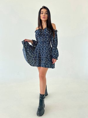 Жіноча сукня міні колір синій р.42/44 453810 453810 фото
