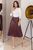Жіноча спідниця розкльошена з екошкіри бордового кольору р.42/44 374412 374412 фото