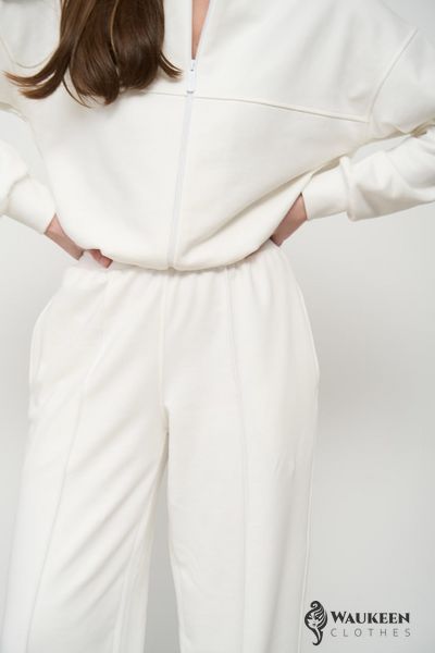 Жіночий костюм двійка колір білий р.L 452727 452727 фото