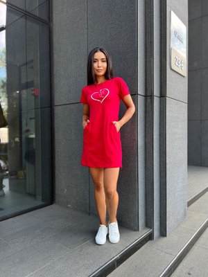 Жіноча сукня міні колір червоний р.42/44 455144 455144 фото