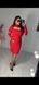 Жіноча сукня приталена з рукавичками колір червоний р.50/52 447005 447005 фото 3
