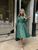 Женское платье из вельвета с поясом цвет зеленый р.50/52 446325 446325 фото
