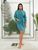 Жіночий мусліновий халат колір морська хвиля р.48/52 437143 437143 фото