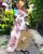 Женское длинное платье с кружевом и цветочным принтом размер 362846 362846 фото