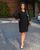 Трикотажне жіноче плаття з шифоновими рукавами чорного кольору р.48/50 355343 355343 фото