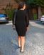 Трикотажне жіноче плаття з шифоновими рукавами чорного кольору р.48/50 355343 355343 фото 3