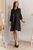 Женское платье свободного кроя с декоративными шнурками черного цвета размер 374640 374640 фото