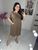 Жіноча льняна сукня колір шоколад р.46/48 459552 459552 фото