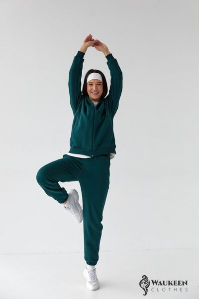 Женский спортивный костюм цвет зелёный р.L 408326 408326 фото