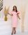 Женское платье миди персикового цвета размер р.XL 372880 382177 фото