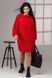Жіноча сукня вільного крою із ангори червоного кольору р.56/58 385451 385451 фото 3