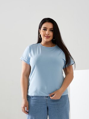 Жіноча футболка колір блакитний р.48/50 432383 432383 фото
