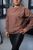 Жіночий светр летуча миша колір шоколад р.50/52 446211 446211 фото