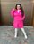 Женское стеганное пальто до колен цвет малиновый р.46/48 442897 442897 фото