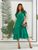 Жіноча сукня міді колір зелений р.42/44 435747 435747 фото
